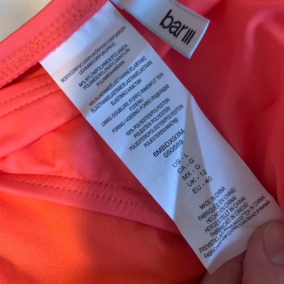 NWT Pink Bar III Bikini Bottom, Sz L - Picture 4 of 5